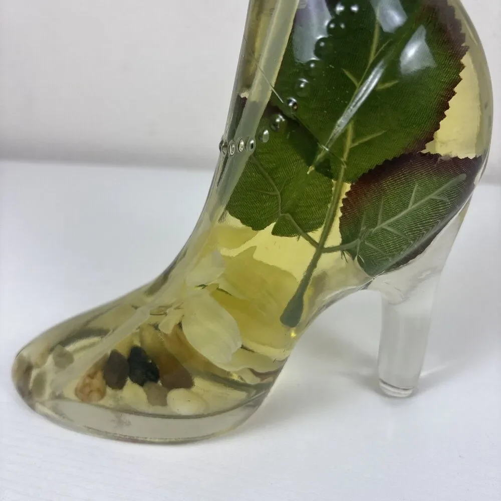 Cinderella Glass Shoe Soap Dispenser High Heel Shoe Shonfelds Home Spa Green Tea